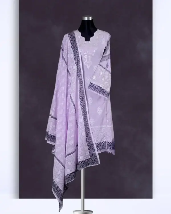 Chaiti Pure Cotton Embroidery Three Piece