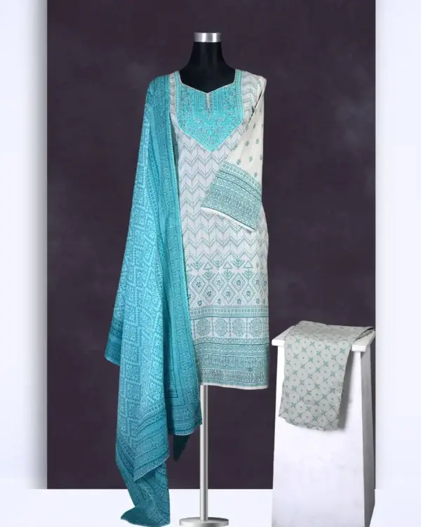 Chaiti Pure Cotton Embroidered Three Piece