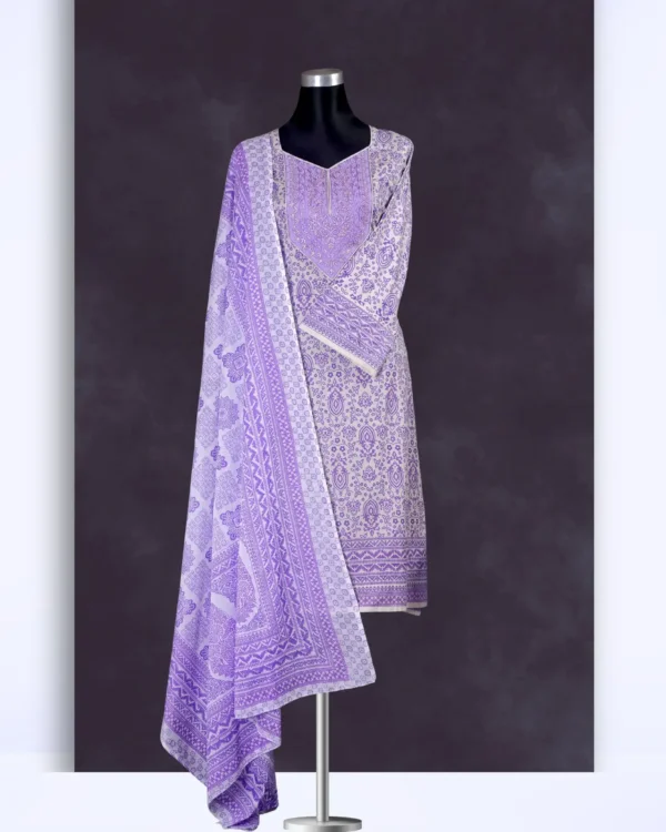 Chaiti Pure Cotton Embroidered Three Piece