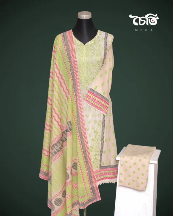 Chaiti Premium Cotton Three piece