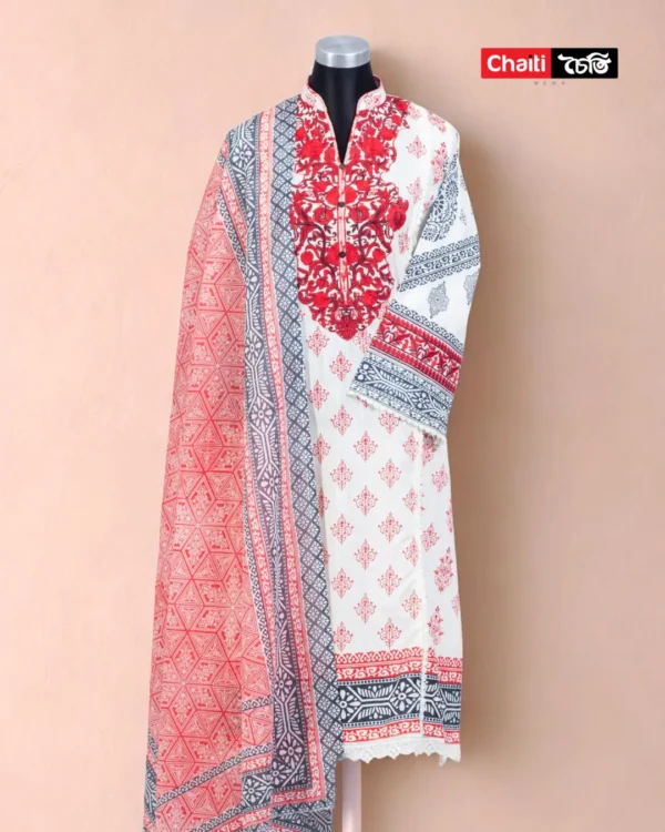 Chaiti Pure Cotton Three Piece