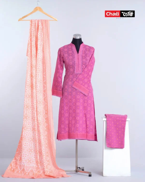Chaiti Pure Cotton Three Piece