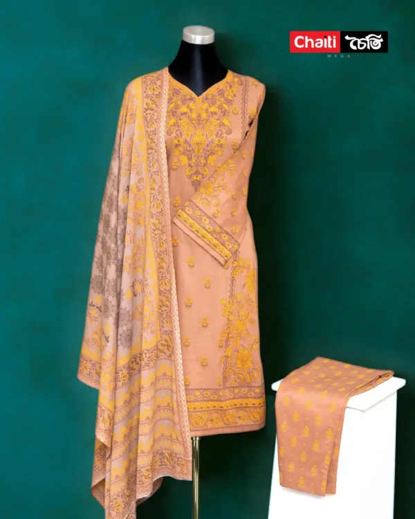 Chaiti Pure Cotton Three Piece