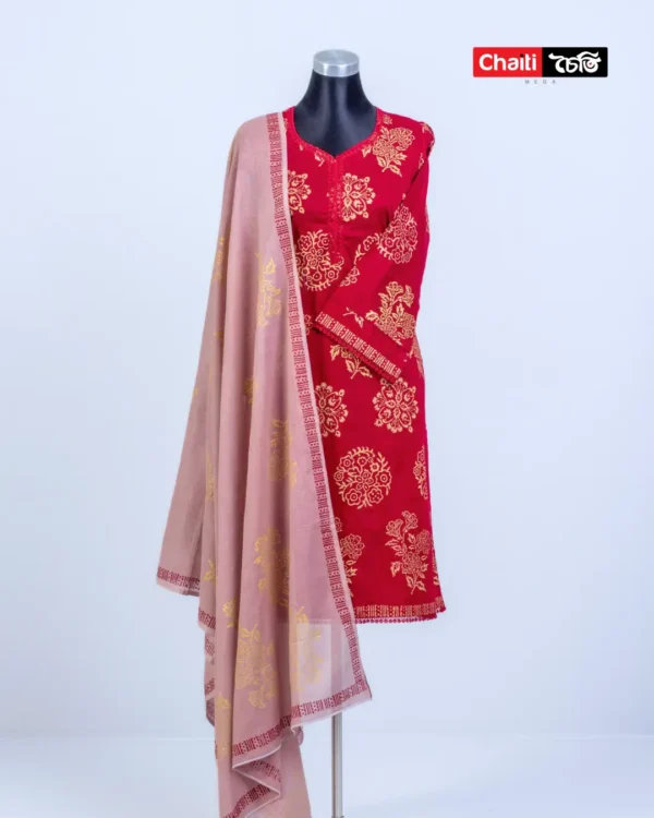 Chaiti Pure Cotton Three Piece