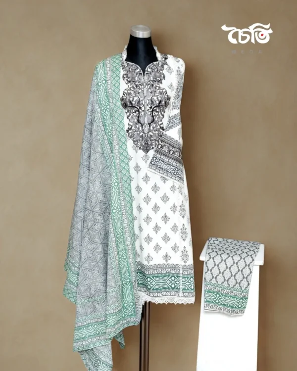 Chaiti Premium Cotton Three Piece