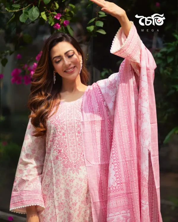 Chaiti Premium Cotton Three Piece - Image 2