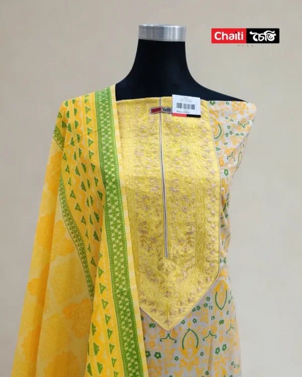 Chaiti Premium Cotton Three Piece - Image 2