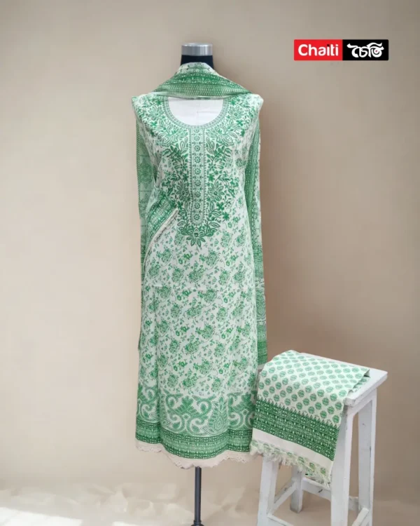Chaiti Premium Cotton Three Piece