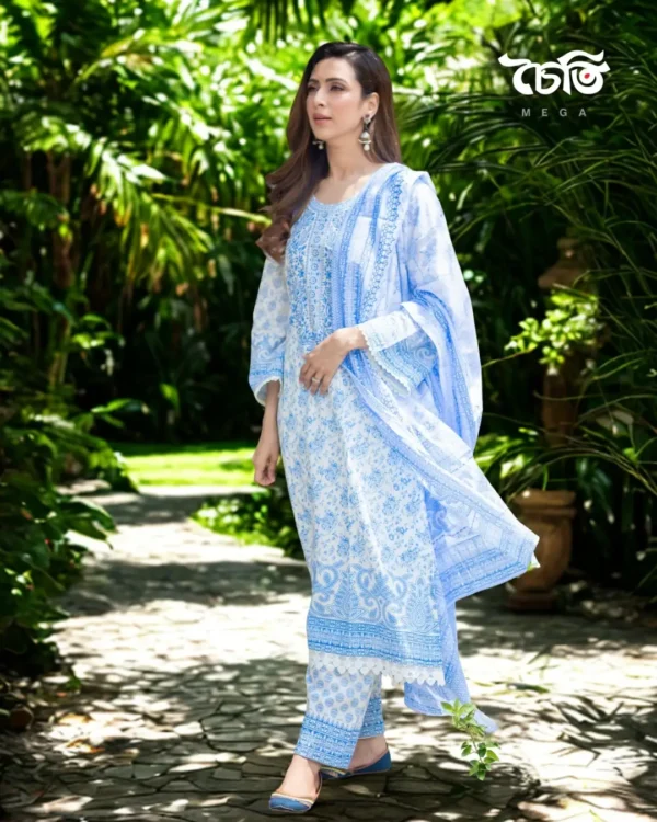 Chaiti Premium Cotton Three Piece