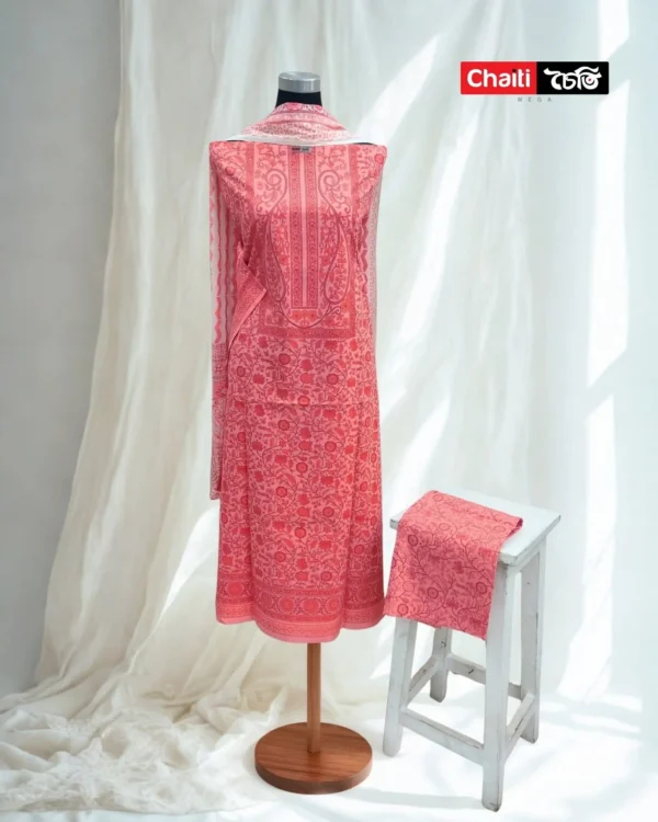 Chaiti Premium Cotton Three Piece