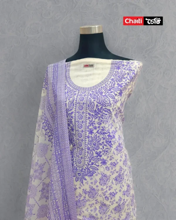 Chaiti Premium Cotton Three Piece - Image 2