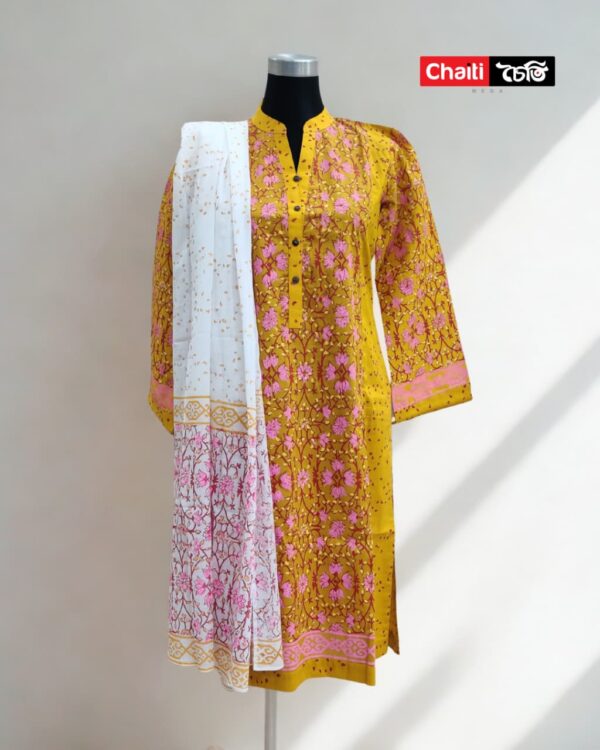 Pure Cotton Kurti & Orna Set