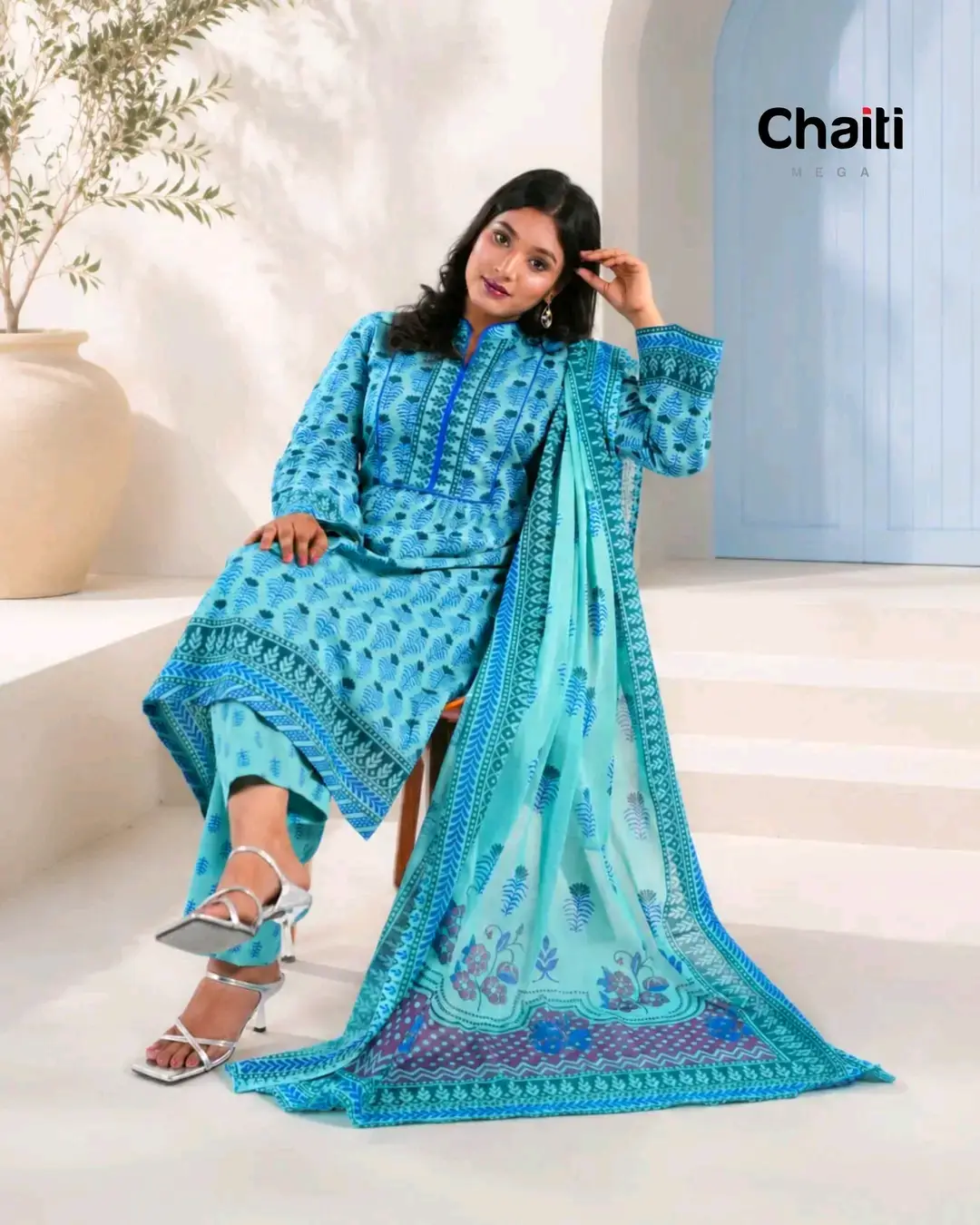 Chaiti Pure Cotton Three Piece