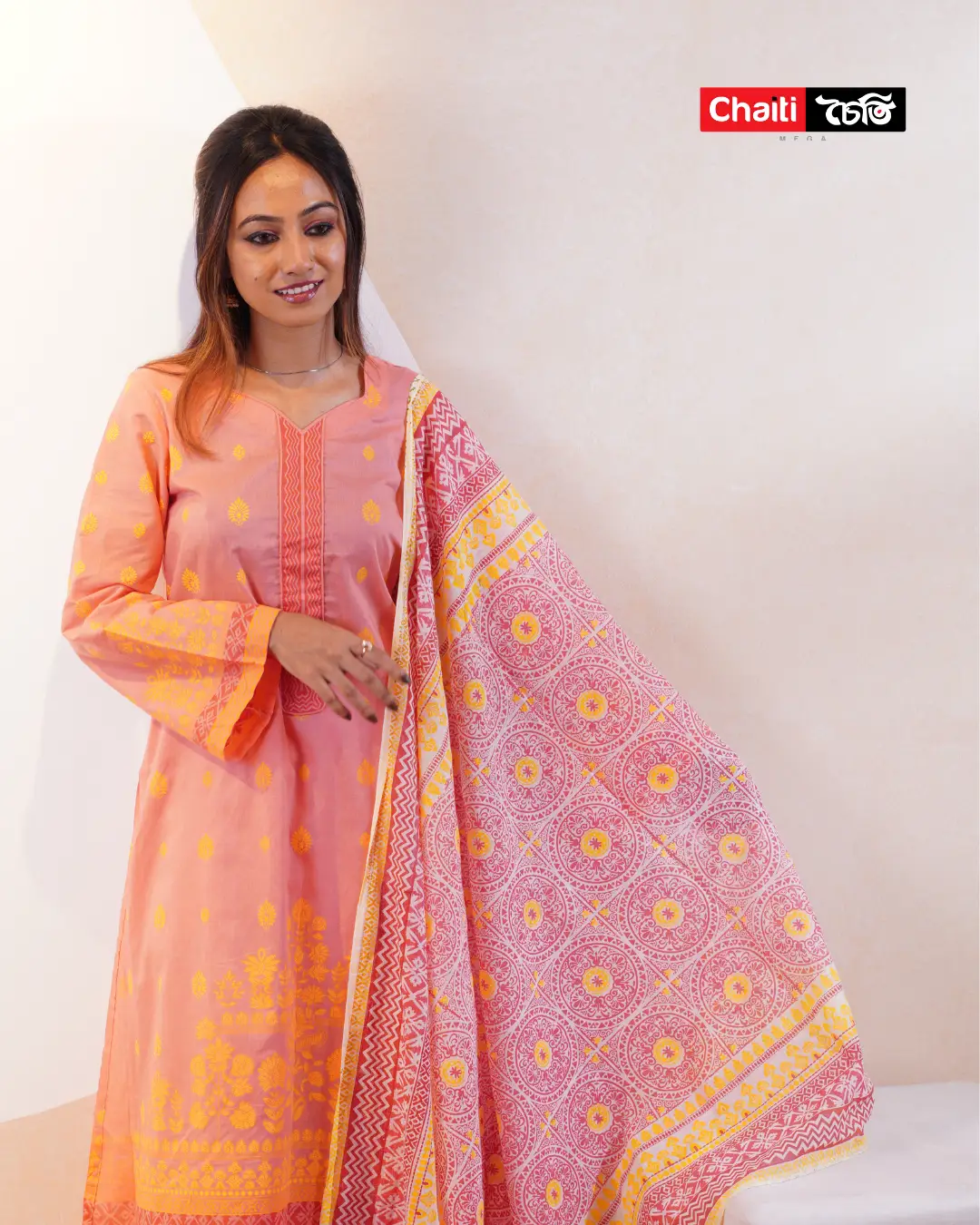 Chaiti Pure Cotton Three Piece