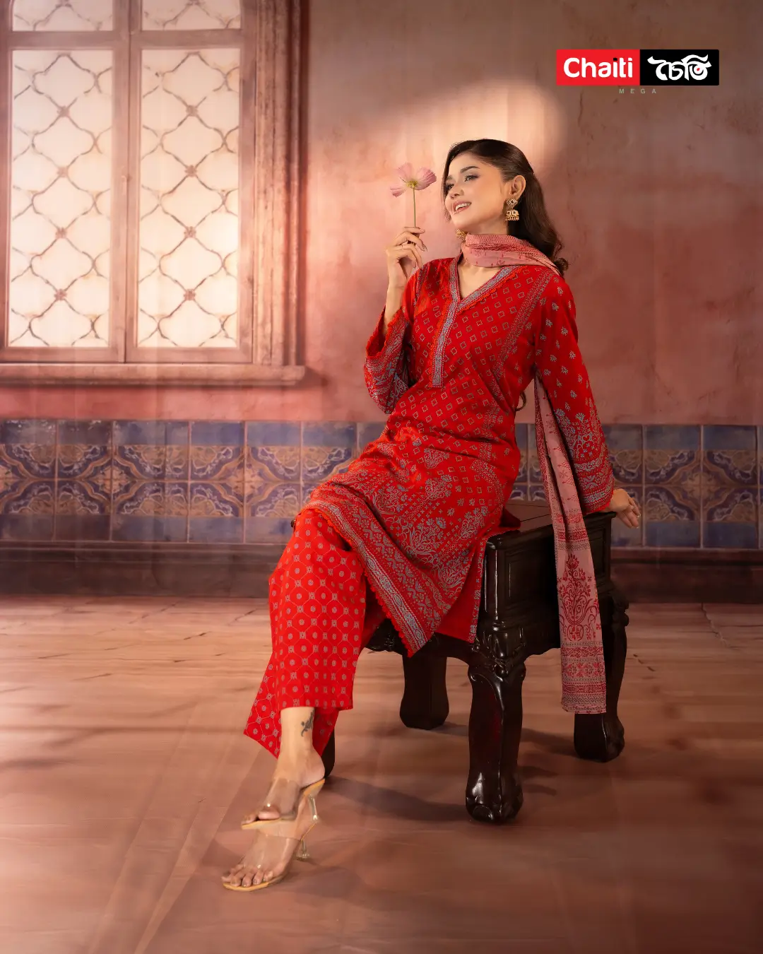 Chaiti Pure Cotton Three Piece