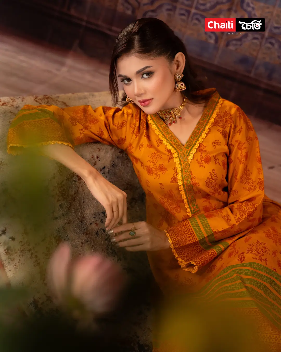 Chaiti Pure Cotton Three Piece