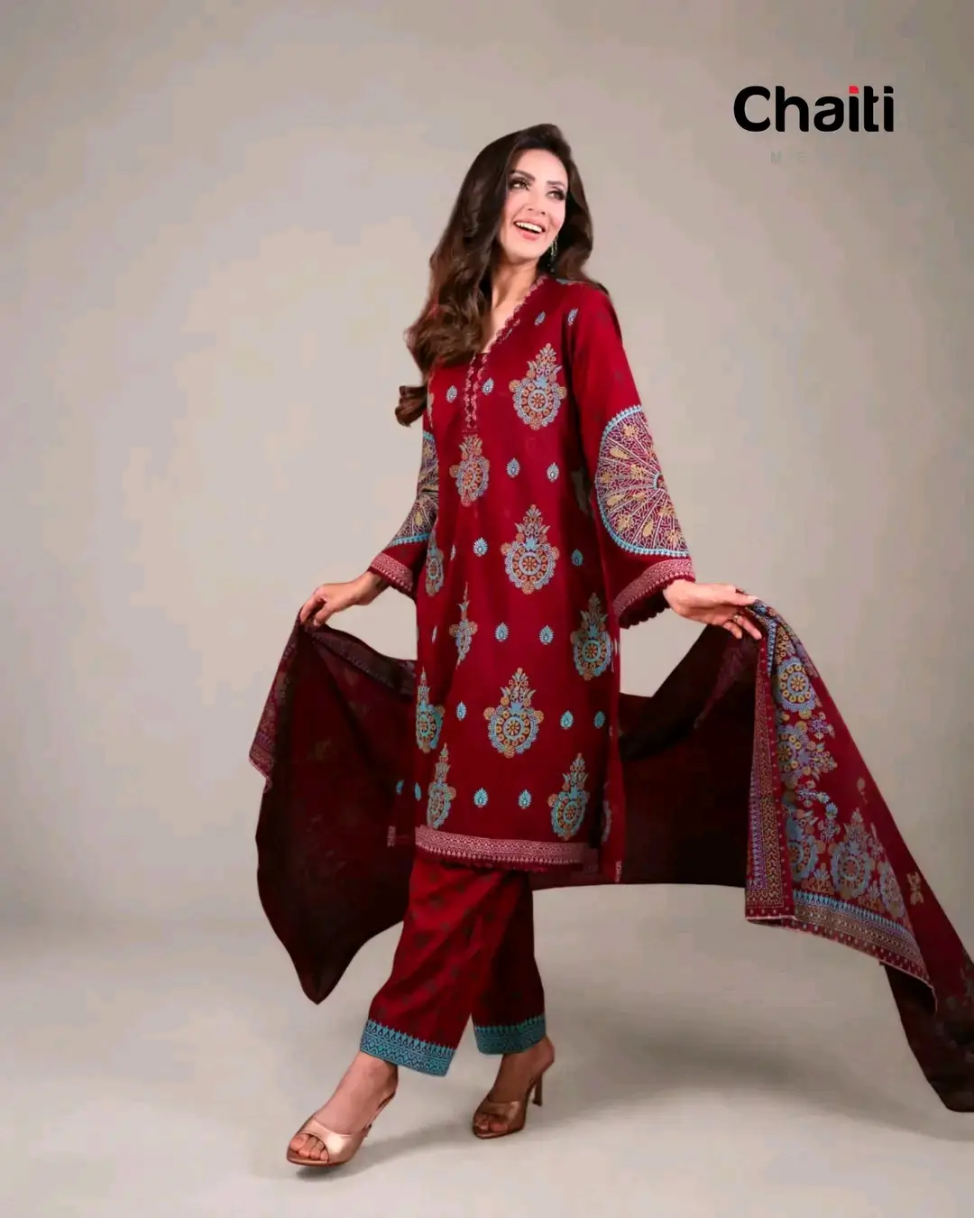 Chaiti Pure Cotton Three Piece