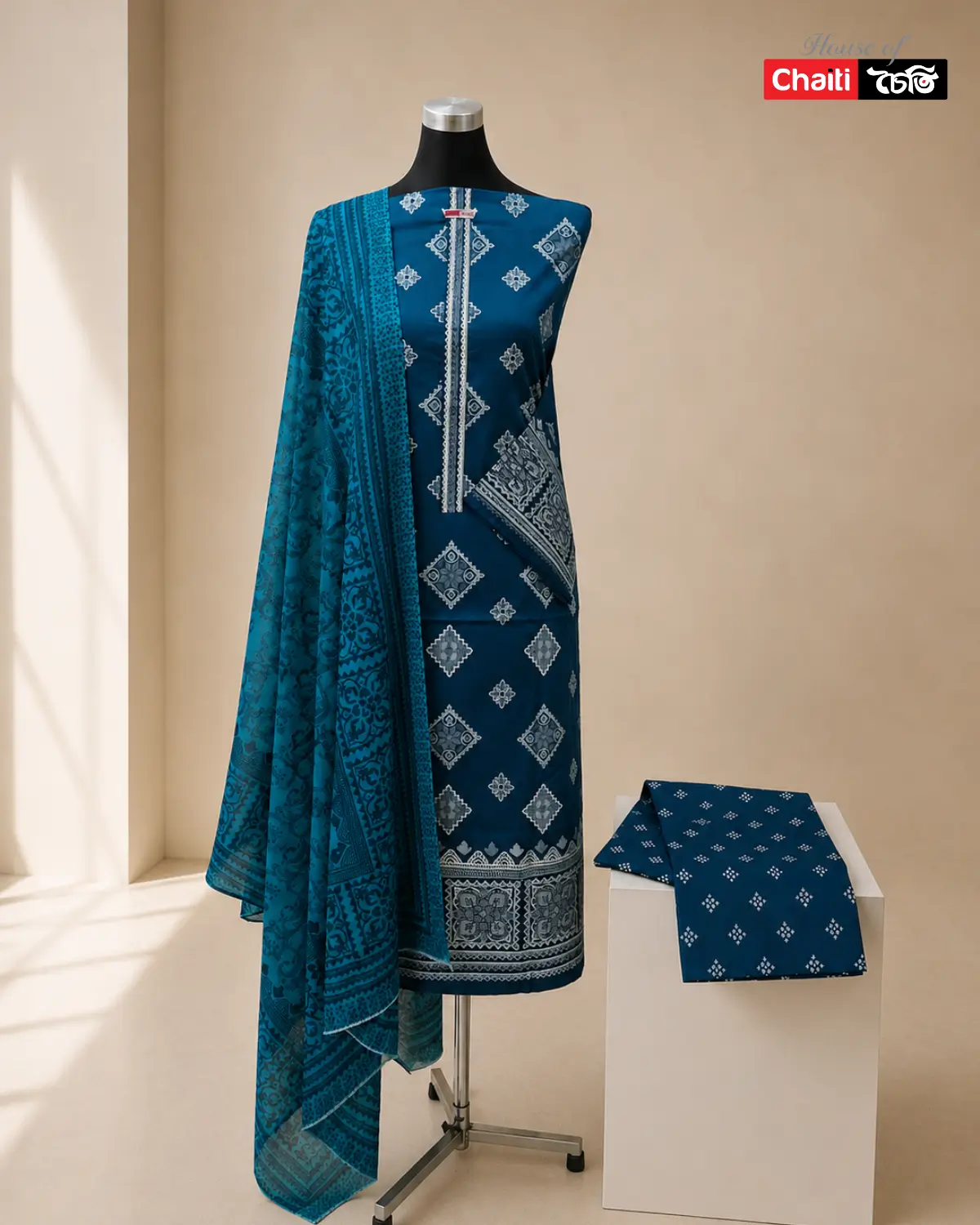 Chaiti Pure Cotton Three Piece