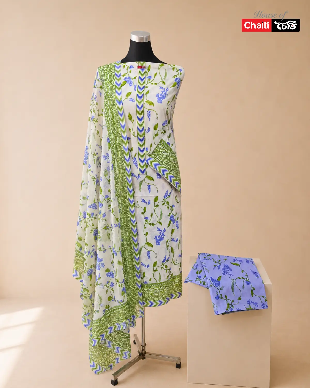 Chaiti Pure Cotton Three Piece
