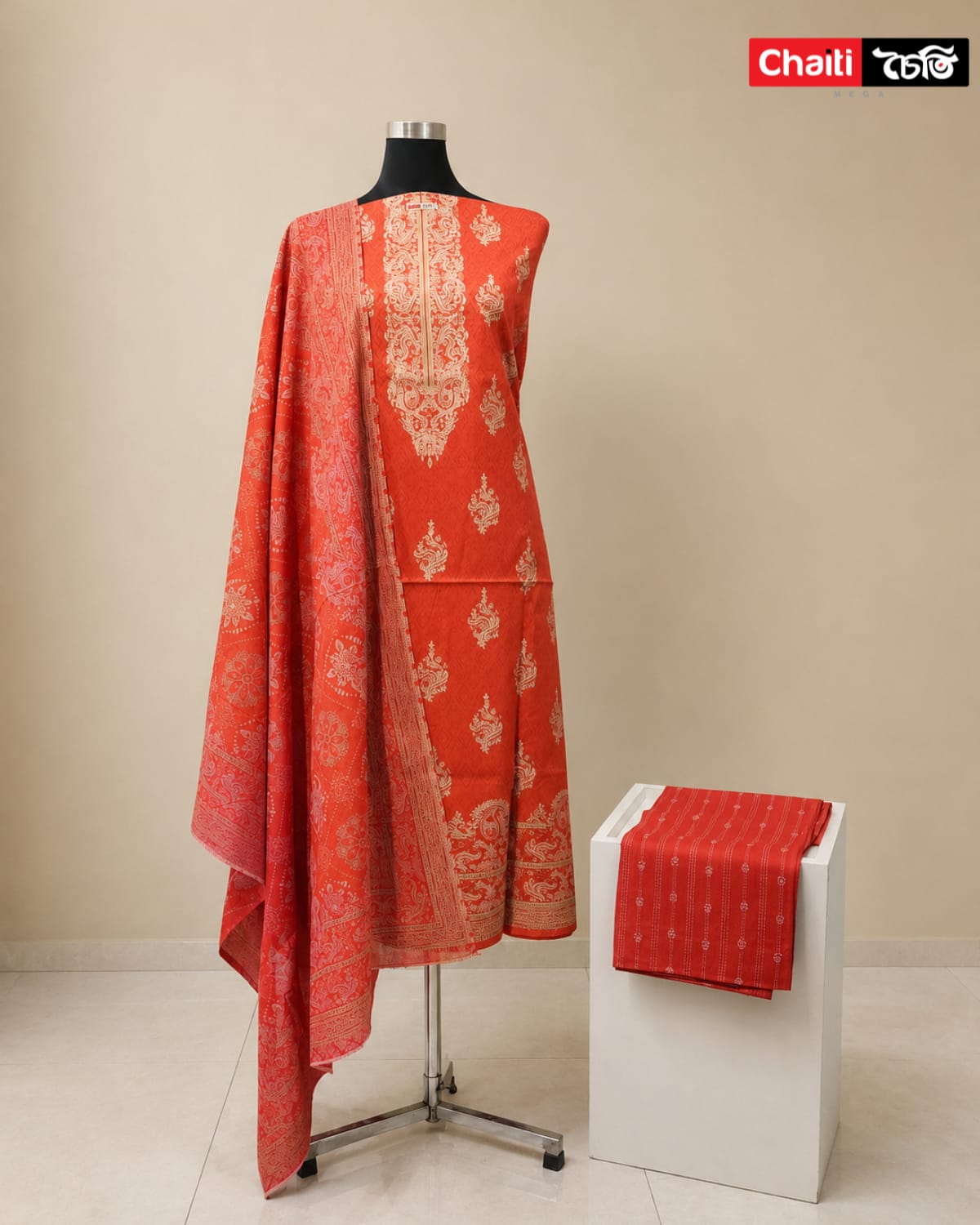 Chaiti Pure Cotton Three Piece