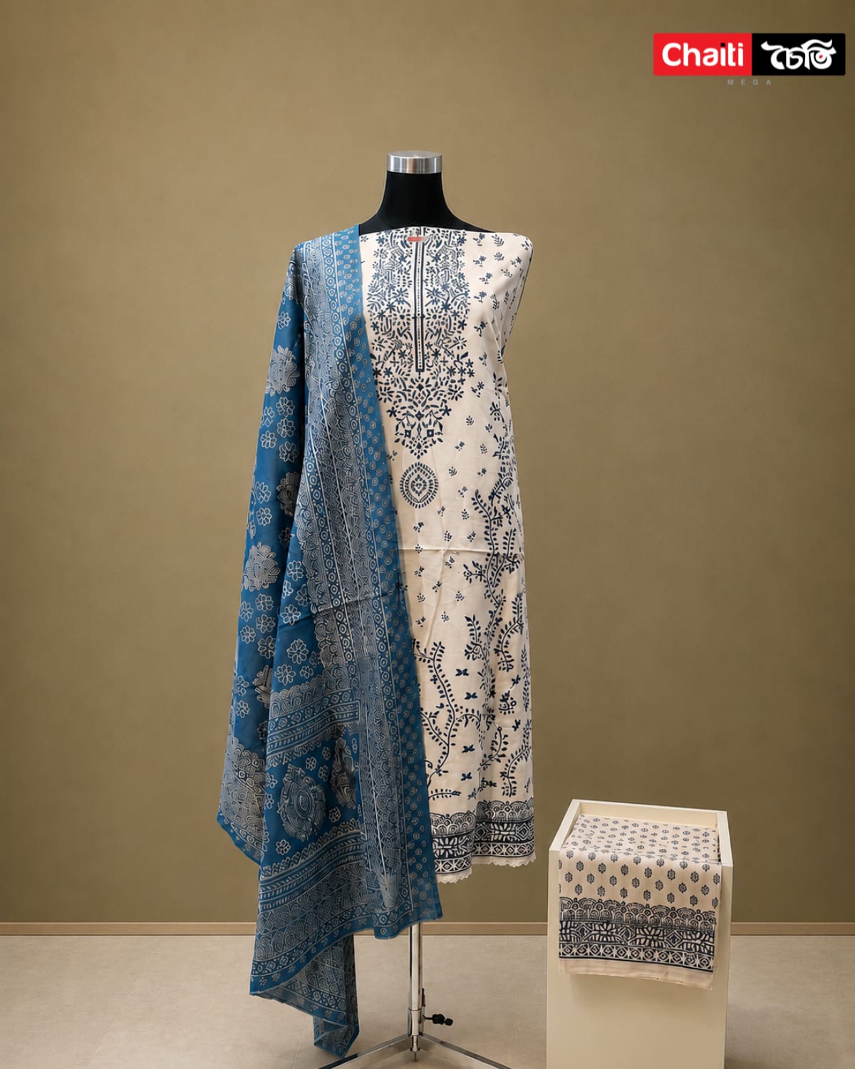 Chaiti Premium Cotton Three Piece